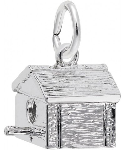 Birdhouse Charm, Charms for Bracelets and Necklaces White Gold $20.00 Bracelets