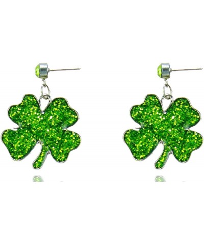 St Patrick's Day Earrings for Women Girls,Irish Shamrock Dangle Earrings Green Clover Hat Horseshoe Drop Earrings Good Luck J...