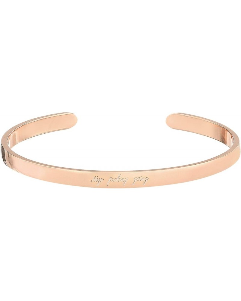 Inspirational Cuff Bracelet for Mom Daughter sisters and friends Engraved Mantra Keep Fucking Going-Rose Gold $9.43 Bracelets