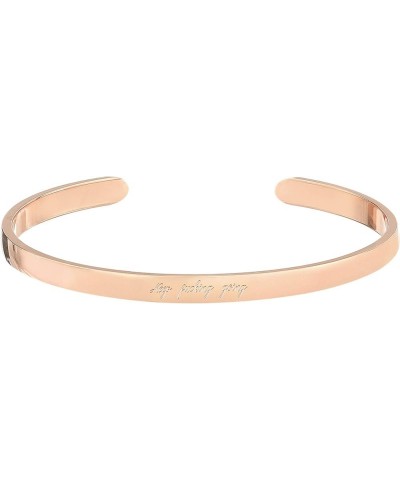 Inspirational Cuff Bracelet for Mom Daughter sisters and friends Engraved Mantra Keep Fucking Going-Rose Gold $9.43 Bracelets