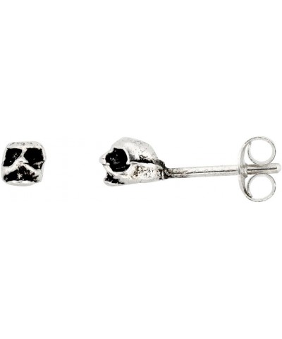 Small Sterling Silver Skull Earrings Studs Assorted Designs and Sizes Style_281B $11.39 Earrings