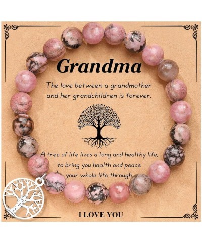 Tree of Life Bracelet for Women Natural Stone Bead Bracelet to My Grandma Bracelet Grandma Gifts from Granddaughter Christmas...