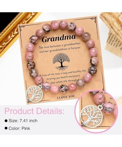 Tree of Life Bracelet for Women Natural Stone Bead Bracelet to My Grandma Bracelet Grandma Gifts from Granddaughter Christmas...