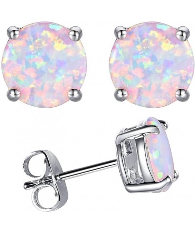 Multi Colors fire Opal Stud Earrings Birthstone Earrings For Women Trendy new Earrings Color/0.11 in $6.00 Earrings