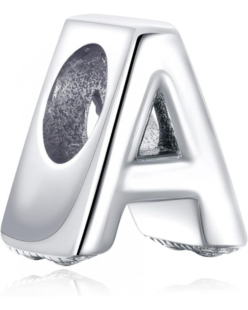 Letter A-Z Initial Charm for Bracelets 925 Silver Alphabte Jewelry for Necklaces Dangle for Mother's Day Birthday Christmas G...